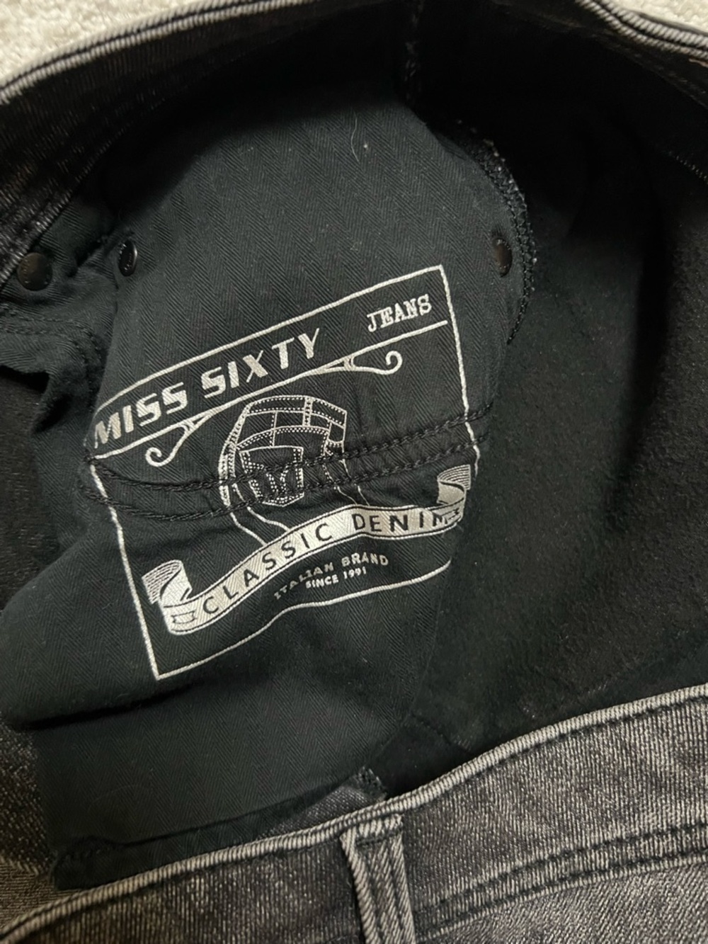 Miss Sixty Women's Straight Leg Jeans in Charcoal Black - Picture 6 of 7